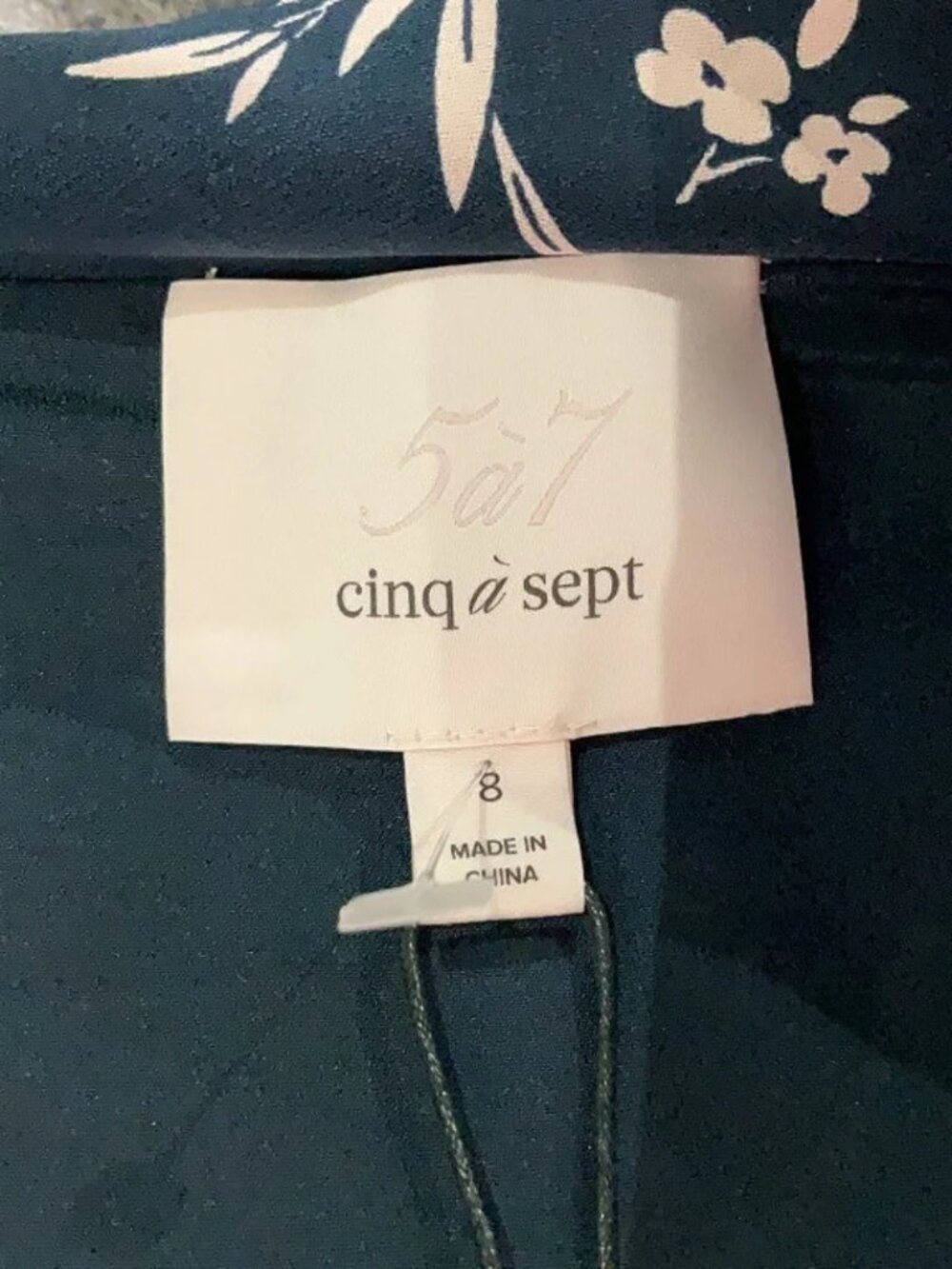 Cinq à Sept Carson Floral Mini Skirt – Navy Multi Silk Ruffle | Size 8 | MSRP $3 - Picture 5 of 6
